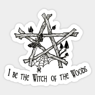 Witch of the Woods - Black Sticker